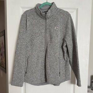 The North Face Heather Gray Zip-Up Fleece Jacket